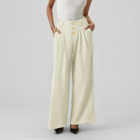 SNKSDGM Women's Plus Black Dress Pants Women Tall Work Pants Women Plus Size Petite High Waisted Wide Leg Pants for Women Versatile Loose Fit Casual Trousers and Comfortable Long Pants