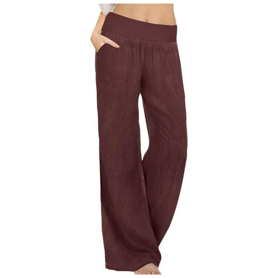 SNKSDGM Women's Plus Black Pants for Women Work Summer Pants for Women Dressy Women Casual Loose Fit Solid Color Pants Stretchy Denim Like Jogger Trousins