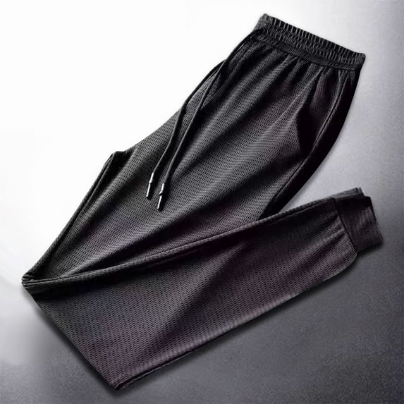 SNKSDGM Women's Plus Capri Pants for Women Leggings Capri Pants for Women Cool Wide Pants Ice Silk Slacks Summer Thin Mesh Quick Drying Sports High Spring