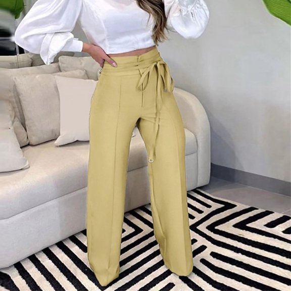 SNKSDGM Women's Plus Capri Pants for Women Petite Length Women's Pants Suit for Wedding Womens Casual Daily Straight Leg Casual Pants Suit Pants Solid Color Pockets Trousers