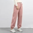 thumbnail image 1 of SNKSDGM Women's Plus Capri Pants for Women Plus Size with Pockets Women's Pants Elastic Waist Jeans Women's Solid Color Winter Elastic Waistband with and Drawstring Casual Sports Pants, 1 of 6