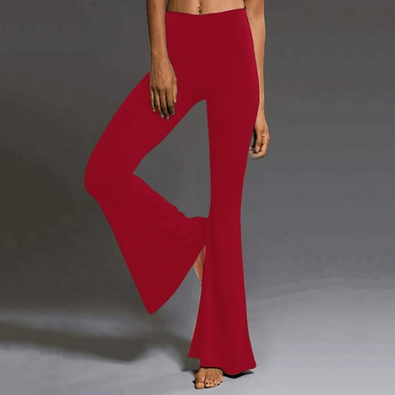 SNKSDGM Women's Plus Capri Pants for Women Plus Size Stretch Wide Leg Sweatpants Women Tall 34 Inseam Womens Solid Sport Length Full Casual Pants Flare Leg High Waist Trousers