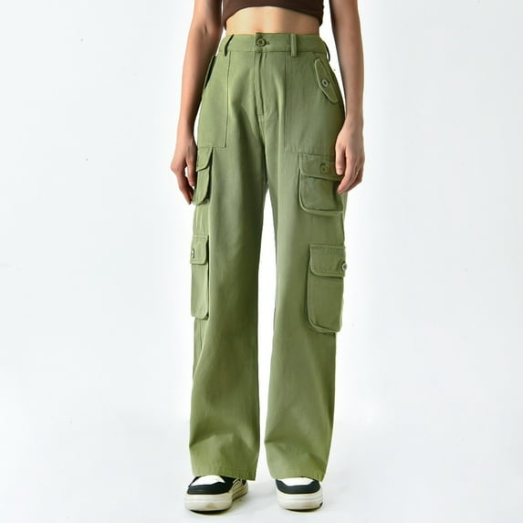 SNKSDGM Women's Plus Cargo Pants Women Baggy Sweatpants Women Wide Leg Tall Womens Parachute Pants Baggy Cargo Pants Drawstring Low Waisted Parachute Pants with Pockets