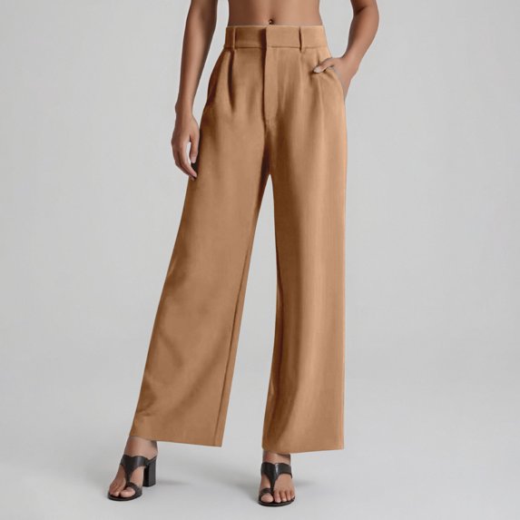 SNKSDGM Women's Plus Cargo Pants Women Jeans Stretch Pants for Women Casual Work Women Wide Leg Pants for Women Work Business Casual High Waisted Dress Pants Flowy Trousers