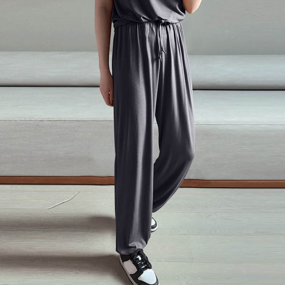 SNKSDGM Women's Plus Cargo Pants Women Petite Khaki Womens Dress Pants Plus Size Wide Leg Slacks Women's Spring Drape Loose Skinny Leggings Summer Thin Women's Sports Harem Pants