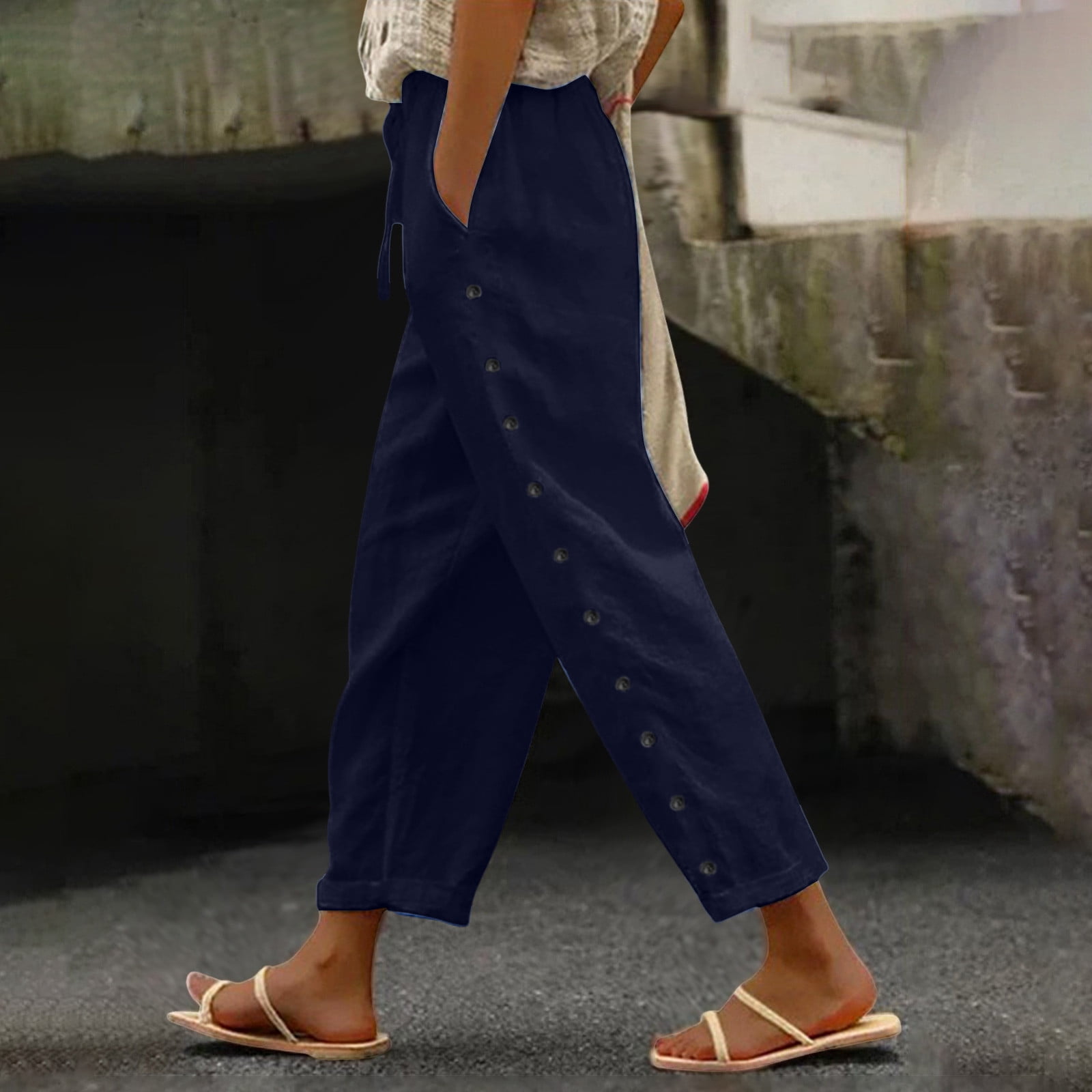 SNKSDGM Women's Plus Cargo Pants Women Stretchy Petite Cargo Pants ...