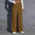 thumbnail image 1 of SNKSDGM Women's Plus Cargo Pants Women Tall Long Pants for Women Petite Short Women's Work Pants High Elastic Waisted Trousers Straight Wide Leg Pants Button down Casual Trousers with Pockets, 1 of 4