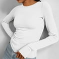 thumbnail image 1 of SNKSDGM Women's Plus Casual Easter Shirt Graphic Tees for Women Trendy 2025 Women's Casual Crewneck Long Sleeve Solid Color Top T Shirt Gloves Finger Base Shirt Womens Short Sleeve Tops Casual Green, 1 of 8