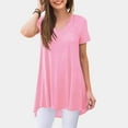 thumbnail image 1 of SNKSDGM Women's Plus Casual Easter Shirt off The Shoulder Tops for Women Plus Size Sweater Women's Casual Short Sleeved V Neck T Shirt Top Short Sleeve Shirts for Women V Neck, 1 of 4