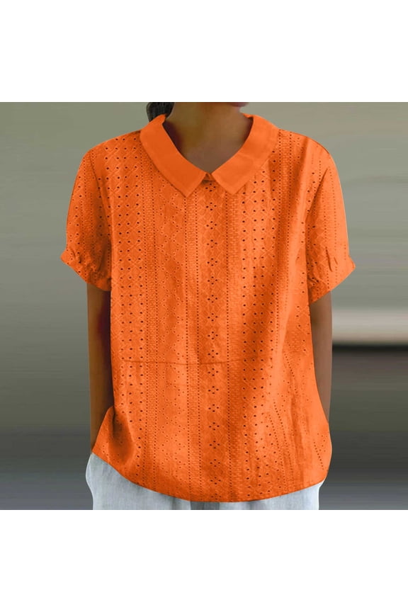 Women's Plus Casual Easter Shirts Graphic Tees for Women Vintage 80S New Women's Blouse Lapel Women's Loose Casual Short Sleeved Blouse Dress Shirts for Women Plus Size