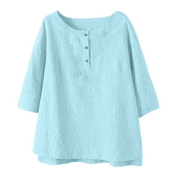 SNKSDGM Women's Plus Casual Easter Shirts Plus Size Tops for Women 3/4 Sleeve 5X Women Short Sleeveblouses Top T Shirt Tee Tops Shirts Causal Tee Blouses Going Out Tops for Women Long Sleeve Sexy