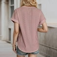 thumbnail image 1 of SNKSDGM Women's Plus Casual Easter Shirts Plus Size Tops for Women Women's Spring and Summer New Solid Color Round Neck Loose Short Sleeved T Shirt Spring Tops for Women 2025 Trendy, 1 of 5