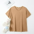 thumbnail image 1 of SNKSDGM Women's Plus Casual Easter Shirts for Women Plus Size Tops for Women 5X-6X Summer Ladies' Solid Color Contrast Top Graphic Tees for Women Vintage 90S, 1 of 4