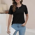 thumbnail image 1 of SNKSDGM Women's Plus Casual Easter Shirts for Women Shirts for Women Long Sleeve Loose Women's Solid Color Crew Neck Loose Casual Short Sleeve T Shirt Summer Tops for Women 2025 Vacation V50, 1 of 4