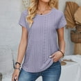 thumbnail image 1 of SNKSDGM Women's Plus Casual Easter Shirts for Women Shirts for Women Summer Womens Fashion Casual Top O Neck T Shirts Summer Lace Sleeve Casual Loose T Shirts Top Womens Tops Short Sleeve Green, 1 of 6