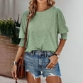 thumbnail image 1 of SNKSDGM Women's Plus Casual Easter Shirts Women's Tops Short Sleeve Blend Summer Fashion Plus Size Long Tee Casual Loose fit Round Neck with Stylish Sleeve Detail Tops for Women Summer Trendy, 1 of 2