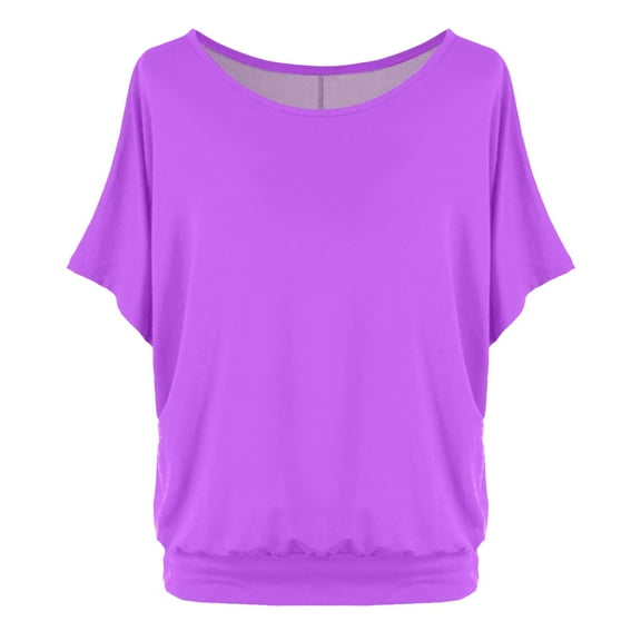 SNKSDGM Women's Plus Casual Easter Shirts Womens Shirts Casual Trendy Women's Oversized T Shirt with Batwing Sleeves Short Sleeve Tops off The Shoulder Tops for Women Plus Size 3X