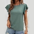 thumbnail image 1 of SNKSDGM Women's Plus Casual Easter Shirts Womens Tops Long Sleeve Petite Women Fashion Solid Sleeve Round Neck Base Shirt Short Sleeve T Shirt Top Tops for Women Trendy Winter Plus Size, 1 of 5