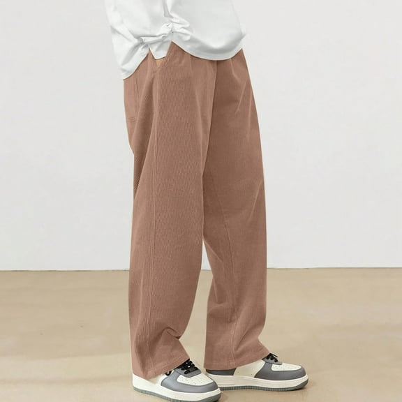 SNKSDGM Women's Plus Dress Pants Women Petite Cargo Pants Women Jeans Green Unisex Solid Color Drawstring Track Pants Cozy Corduroy Straight Leg Loungewear