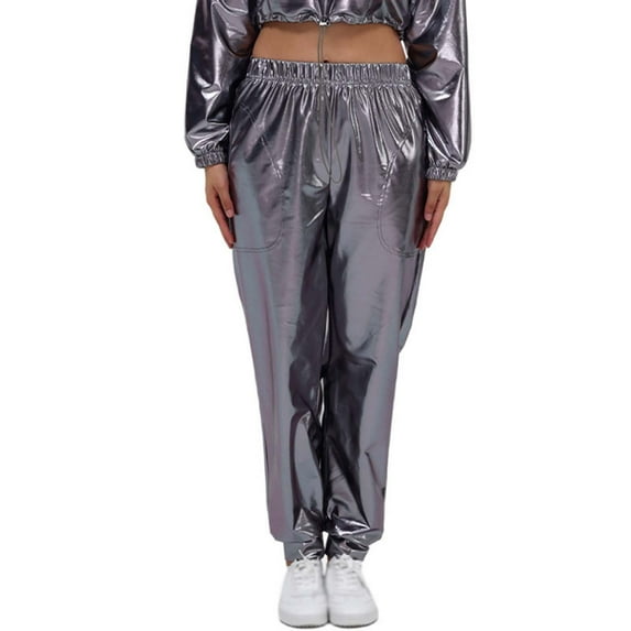 SNKSDGM Women's Plus Dress Pants Women Plus Size Plus Size Summer Pants for Women Performance Clothing Casual Pants Color Elastic Waist and Ankle Trousers