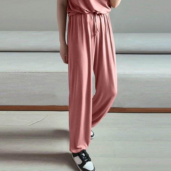 SNKSDGM Women's Plus Dress Pants Women Straight Leg Women's Pants Casual Work Slacks Women's Spring Drape Loose Skinny Leggings Summer Thin Women's Sports Harem Pants