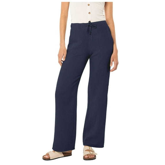 SNKSDGM Women's Plus Dress Pants Women Stretchy Brown Cargo Pants Women Jeans Stretch Women's Solid Color Waist Pocket Pajama Pants Home Pants Casual Pants Wide Leg Straight Pants