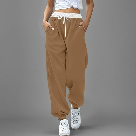 SNKSDGM Women's Plus Khaki Pants for Women Cargo Black Pants for Women Dressy Wedding Women Bottom Sweatpants Joggers Pants Workout High Waisted Yoga Pants with Pockets