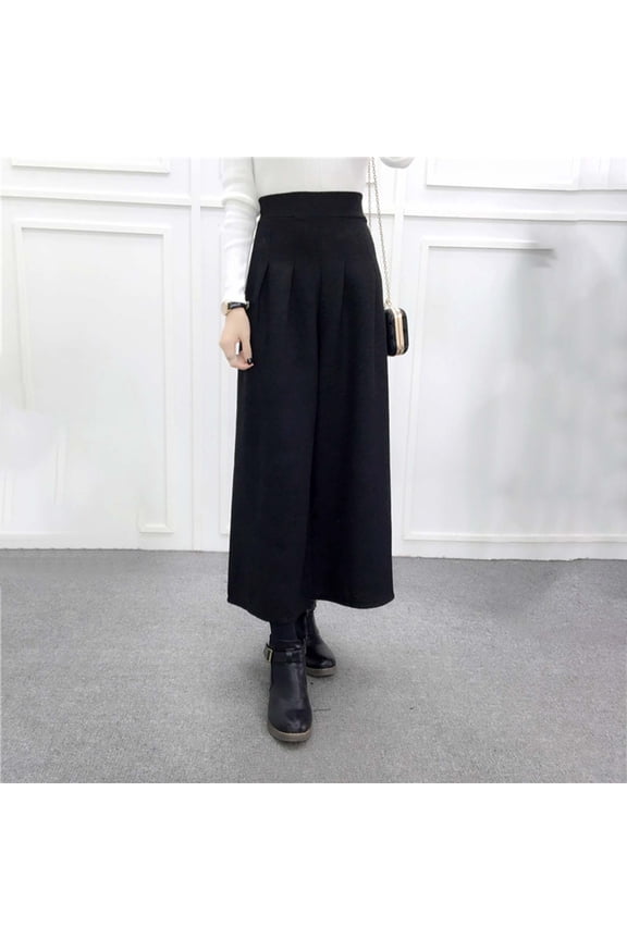 Women's Plus Khaki Pants for Women Cargo Linen Pants Women Plus Size Tall Women’S Winter Solid Color Wool Blend Casual Wide Leg Crop Pants for Comfort and Style