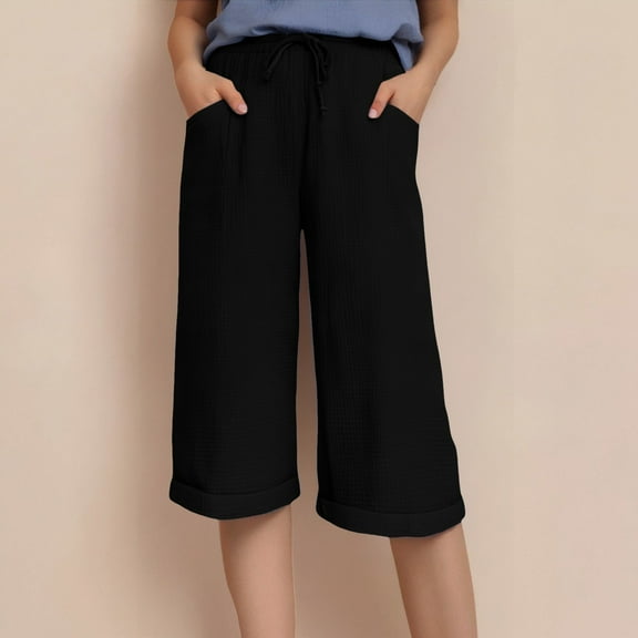 SNKSDGM Women's Plus Panties for Women Cotton Plus Size Womens Dress Pants High Waisted Straight Leg Women Fashion Straight Leg Casual Pants High Waist Sports Loose Pants