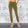 thumbnail image 1 of SNKSDGM Women's Plus Pants for Women Jeans Low Capri Pants for Women Dressy Casual Ladies Solid Color Outdoor Overalls Pocket Design Elastic Waist Casual Pants, 1 of 4