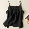 thumbnail image 1 of SNKSDGM Women's Plus Ribbed Tank Tops for Women Racerback Women's New Summer Pure Suspenders Linen Solid Color on The Outside To Wear Literary and Retro Thin Loose Suspenders Vest, 1 of 3