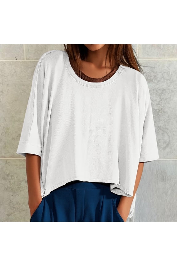 Women's Plus off the Shoulder Tops for Women Plus Size 3X Women's Oversized T Shirts Short Crop Tops Summer Casual Short Sleeve Loose Fit T Shirt Top L