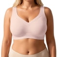 thumbnail image 1 of SNKSDGM Women's Plus Size Breathable Sports Bra, Seamless Racerback Bralette, Mesh Hollow Out Wire-Free Bras, 1 of 4