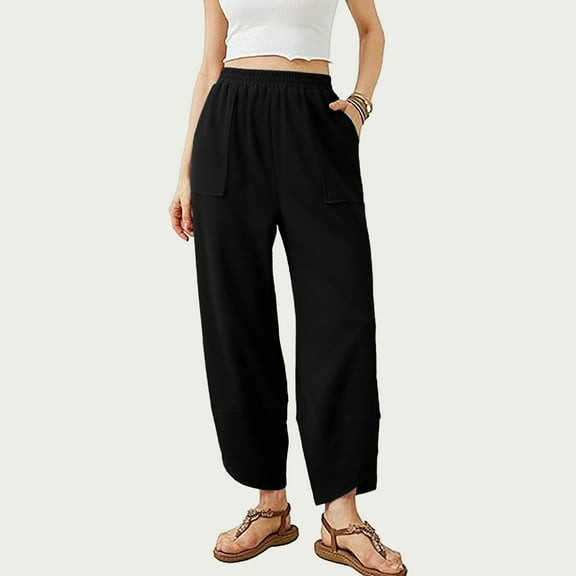 SNKSDGM Women's Plus Summer Pants for Women 2025 Trendy Womens Linen Pants Petite Short Length Womens 2025 Sweatpants Lined Baggy Athletic Jogger with Pockets Casual Trendy Pants