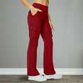 thumbnail image 1 of SNKSDGM Women's Plus Wide Leg Sweatpants Women Tall 34 Inseam Womens Summer Pants Suit Women's Lined Cargo Pants 6 Pockets Water Thermal Winter Hiking Flare Leggings for Outdoor, 1 of 4