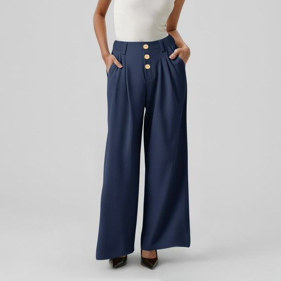 SNKSDGM Women's Plus Wide Leg Sweatpants Women Tall Set Work Pants Women Plus Size Petite High Waisted Wide Leg Pants for Women Versatile Loose Fit Casual Trousers and Comfortable Long Pants