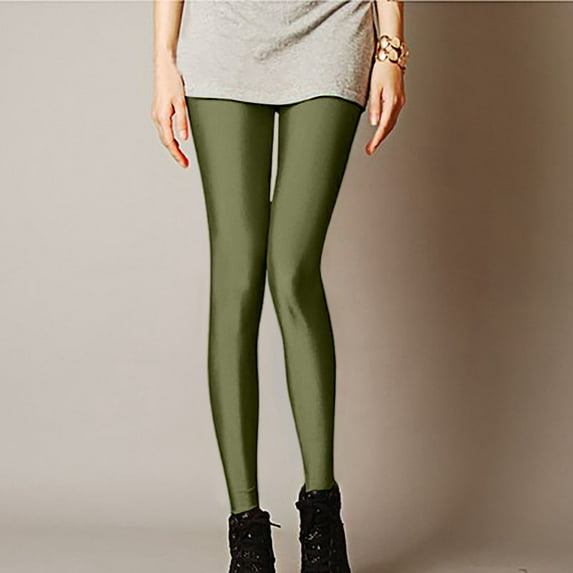 SNKSDGM Women's Plus Wide Leg Yoga Pants for Women 3X High Waisted Leggings Plus Size Women's Plus Size Shiny Spring Summer Leggings Slim Fit Glow Pants Trendy Skinny Base Layer Trousers