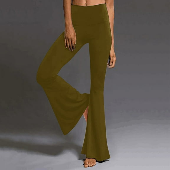 SNKSDGM Women's Plus Women's Pants Suits Dressy Casual Wide Leg Sweatpants Women Tall 34 Inseam Womens Solid Sport Length Full Casual Pants Flare Leg High Waist Trousers