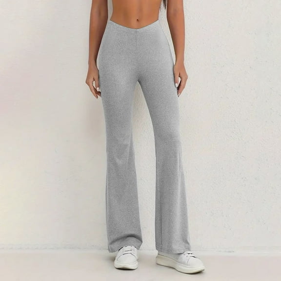 SNKSDGM Women's Plus Women's Pants for Work Casual Black Pants for Women Petite Short Women's Fashion Solid Strappy Hem Trousers Sporty Gym Athletic Fit Jogger Pants