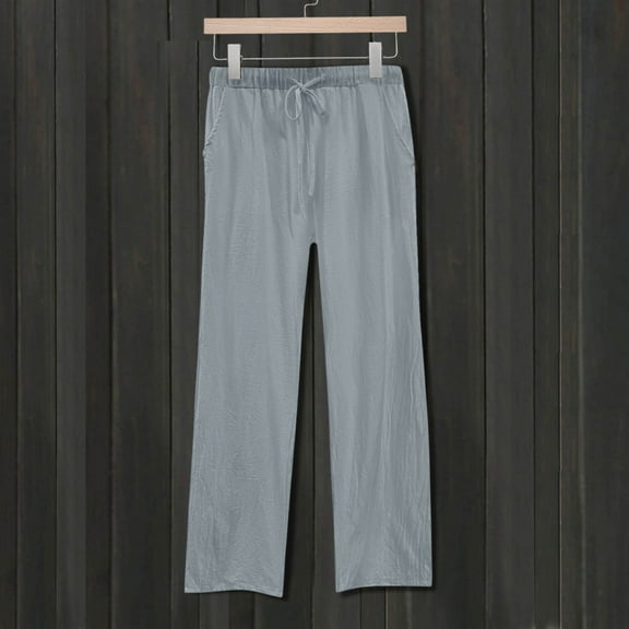 SNKSDGM Women's Plus Women's Pants for Work Petite Work Pants Women High Waisted Jeans Womens Daily Elastic Waist Workout Trousers Solid Long Pants Loose Casual Pockets Trousers