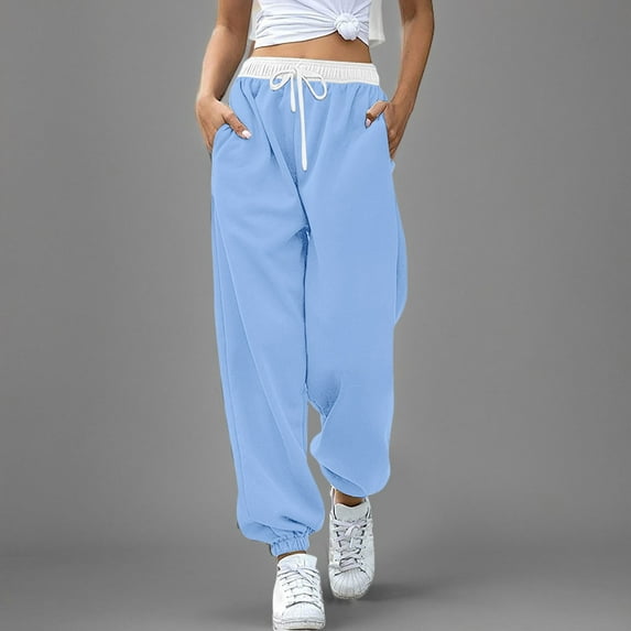 SNKSDGM Women's Plus Womens Dress Pants High Waisted White Linen Pants Women Tall Women Bottom Sweatpants Joggers Pants Workout High Waisted Yoga Pants with Pockets