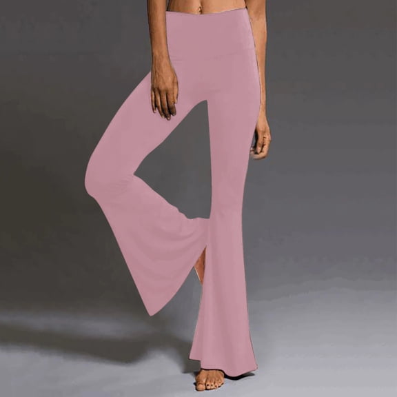 SNKSDGM Women's Plus Womens Dress Pants Petite Plus Wide Leg Sweatpants Women Tall 34 Inseam Womens Solid Sport Length Full Casual Pants Flare Leg High Waist Trousers