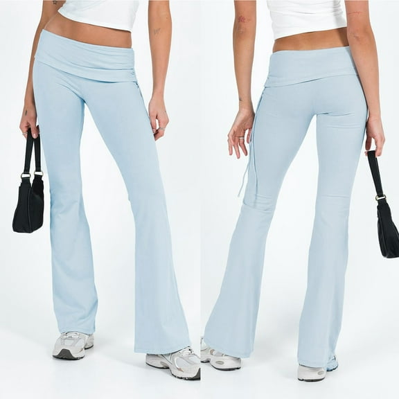 SNKSDGM Women's Plus Womens Dress Pants Petite Pull on Black Dress Pants Women Work Womens Solid Color Straight Tube Loose Stretch Yoga Pants Color Contrast Solid Pants