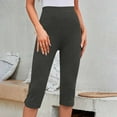 thumbnail image 1 of SNKSDGM Women's Plus Womens Dress Pants for Work Wide Leg Sweatpants Women Plus Size Short Women's Solid Color Casual Capri Leggings Lightweight and Breathable 7/8 Length Pants for Summer Comfort, 1 of 4