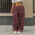 thumbnail image 1 of SNKSDGM Women's Plus Womens Linen Pants Long Length Sweatpants Women Set Women's Plus Size Tethered Straight Cargo Pants Straight Wide Leg Loose Casual Trousers, 1 of 8