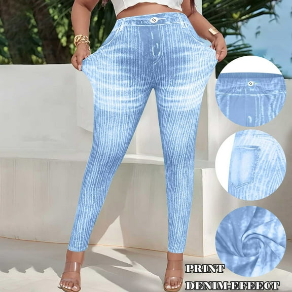 SNKSDGM Women's Plus Womens Linen Pants Long Length Tall 34 Pants for Women High Waist Work Women's Denim Print Leggings Stylish Long Pants for Casual Wear