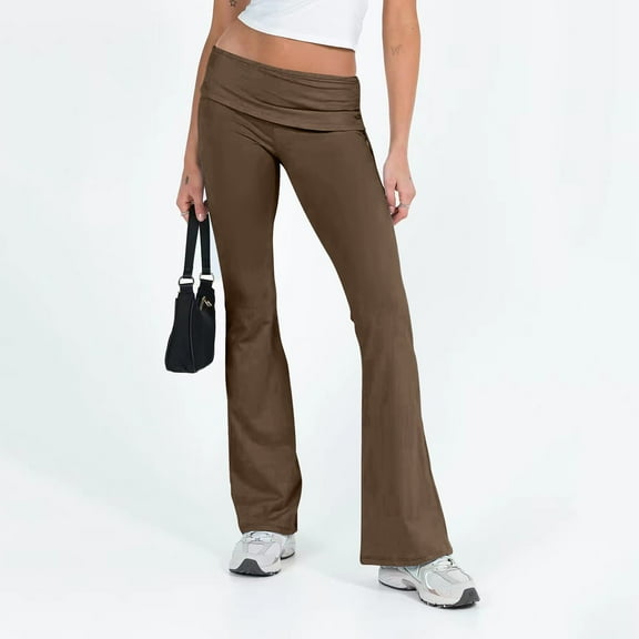 SNKSDGM Women's Plus Womens Linen Pants Set Women's Pants Plus Size Womens Solid Color Pocket Straight Tube Loose Stretch Yoga Pants Color Contrast Solid Pants