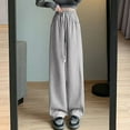 thumbnail image 1 of SNKSDGM Women's Plus Womens Linen Pants Tall Length Dress Pants Women Wide Leg Women's Solid Color High Waisted Drape Casual Sanitary Pants Loose and Straight Leg High Wide Leg Pants, 1 of 7