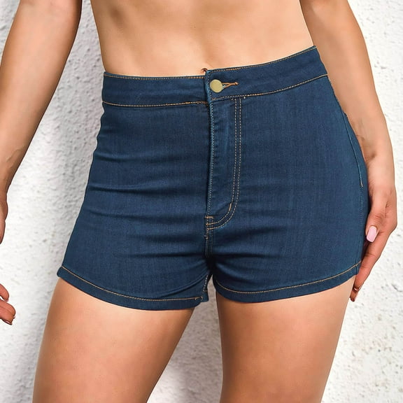 SNKSDGM Women's Plus Womens Summer Pants Lightweight Black Pants for Women with Pockets Womens Jean Shorts Stretchy High Waisted Summer Casual Denim Lift Shorts