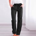 thumbnail image 1 of SNKSDGM Women's Plus Womens Summer Pants Suit Work Pants Women Black Flare Womens Daily Elastic Strap Waist Workout Trousers Solid Long Pants Loose Casual Trousers, 1 of 6